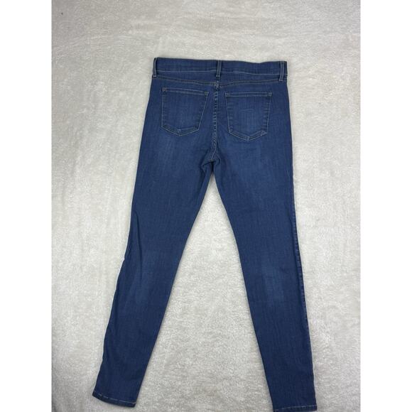 Mott and Bow Jeans Womens 32x30 Blue Mid Rise Skinny Dark Wash Stretch Denim - Picture 2 of 7